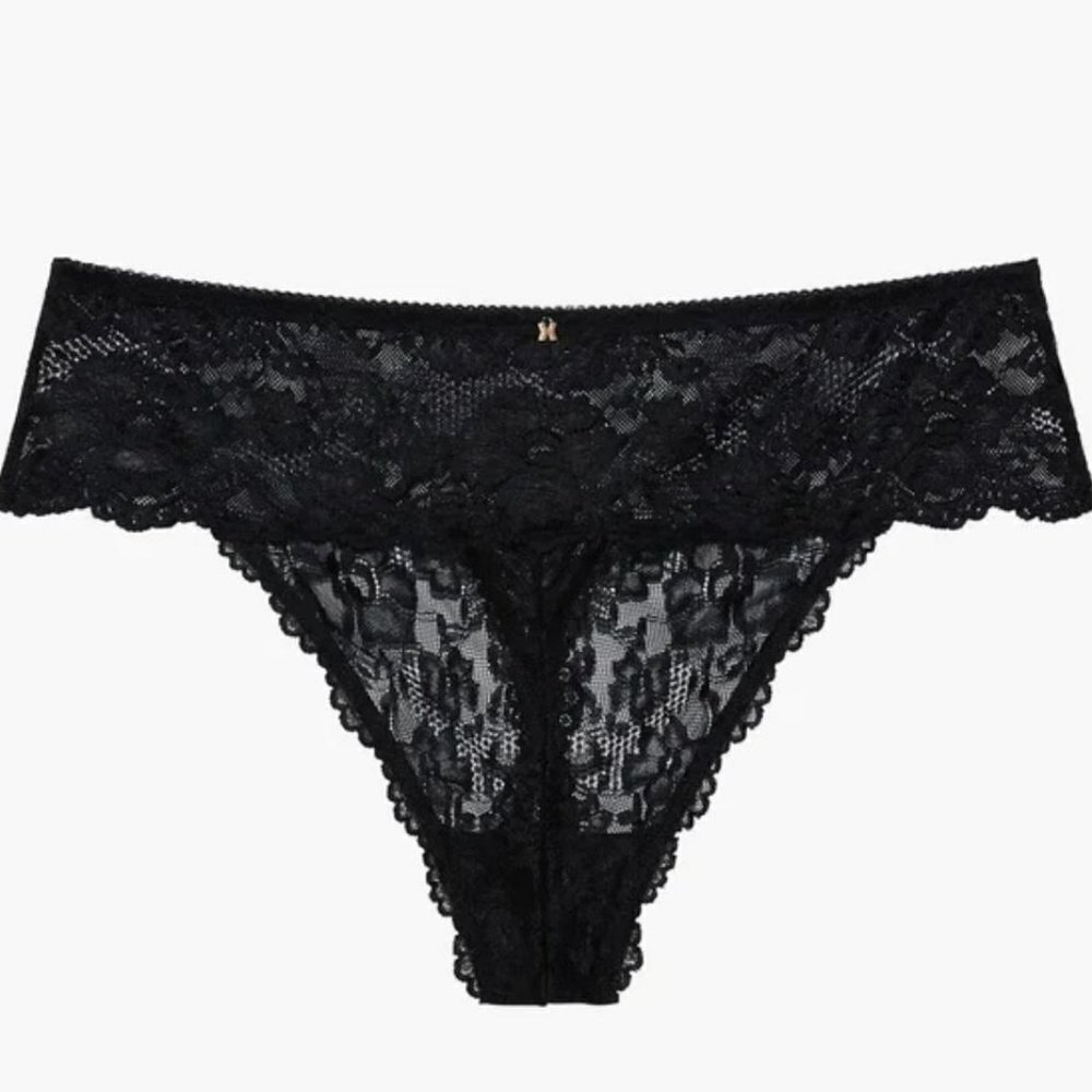 Savage X Fenty High Waist Lace Thong / Black n Sexy / Brand New / Plus S…